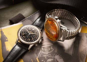 Historical Breitling Navitimer Cosmonaute from 1962 and the original Navitimer Cosmonaute/ first Swiss wristwatch in space worn by Scott Carpenter during his Mercury-Atlas 7 mission in 1962 (left to right)_RGB