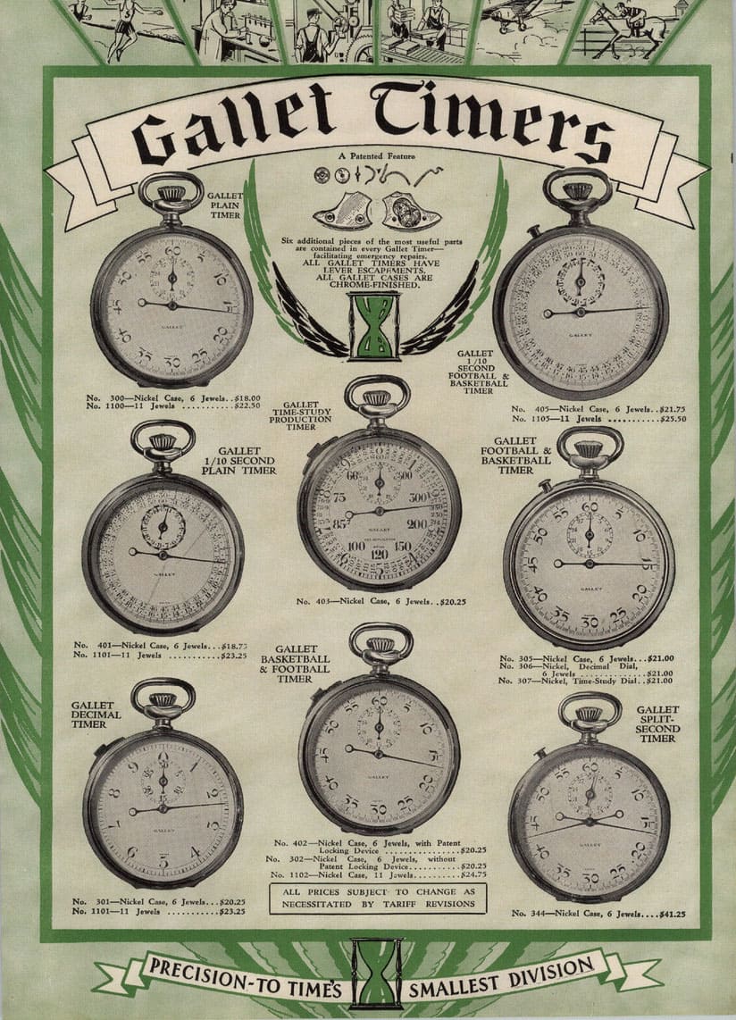 03 Vintage Catalog with Gallet Timers from 1930 - 百年靈收購歌朗（GALLET）重新啟航這家為早期長途旅行者而生的瑞士製錶品牌